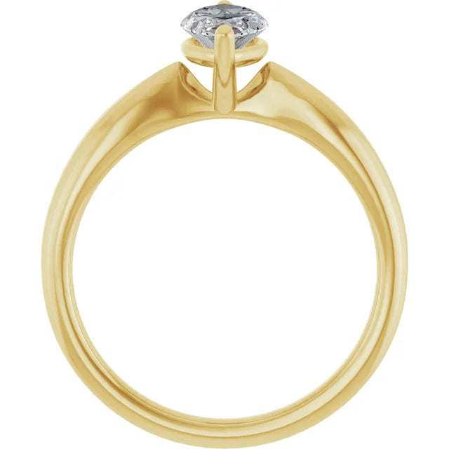 1 CT Marquise Diamond Solitaire Engagement Ring for women on yellow gold showing under gallery 