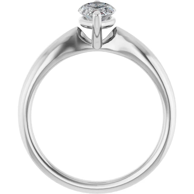 1 CT Marquise Diamond Solitaire Engagement Ring for women on white gold showing under gallery 