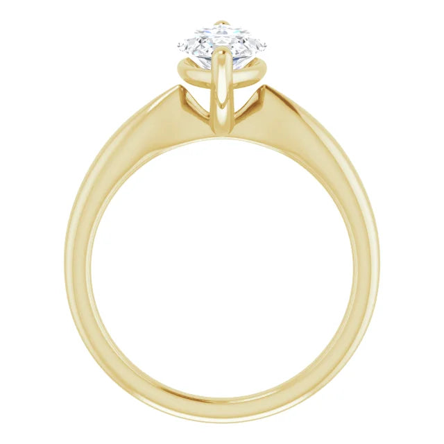 2 CT Marquise Diamond Solitaire Engagement Ring for women on Yellow gold showing under gallery 