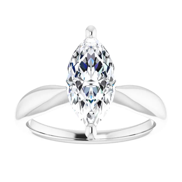 2 CT Marquise Diamond Solitaire Engagement Ring for women on White gold