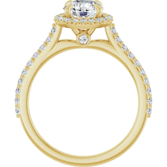 Hola Style 1 1/4 Lab Grown Diamond engagement Ring 