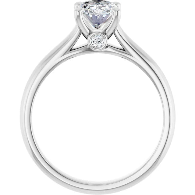 Oval Diamond Engagement Ring  