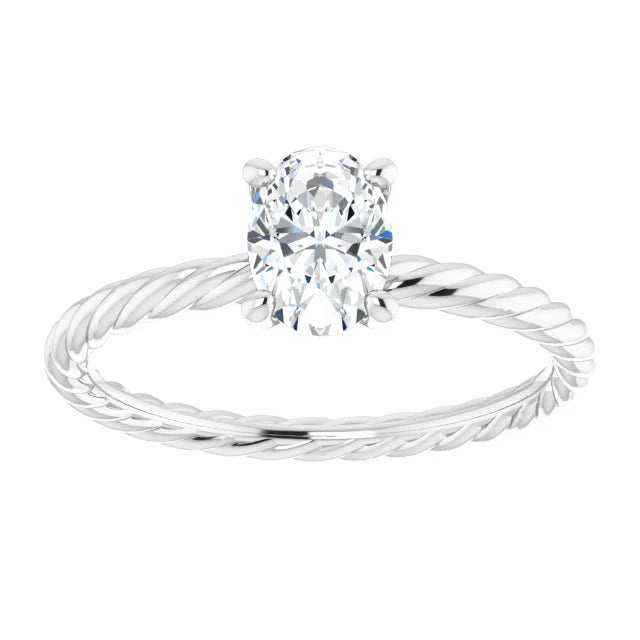 Oval diamond engagement ring 