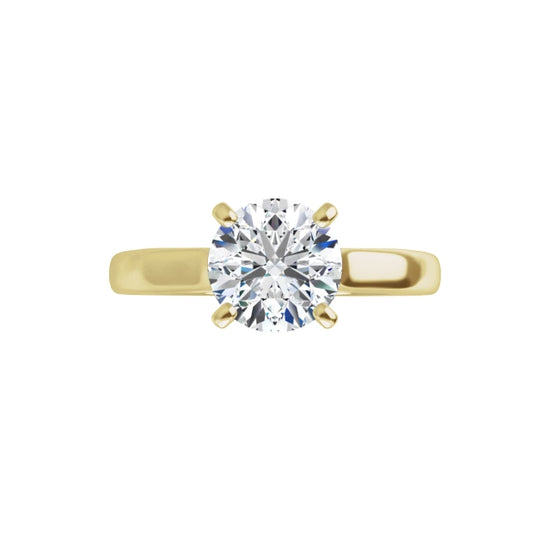 360 Video for 1 CT Round solitaire lab grown diamond engagement Ring on yellow gold