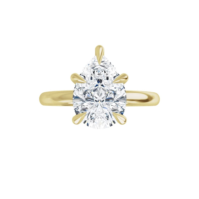 360 Video for 2 CT Pear Shape Solitaire Diamond Engagement Ring on yellow gold