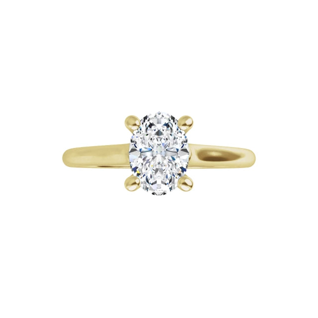 360 for Infinity inspired Lab Grown Oval Diamond Engagement Ring on Yellow gold