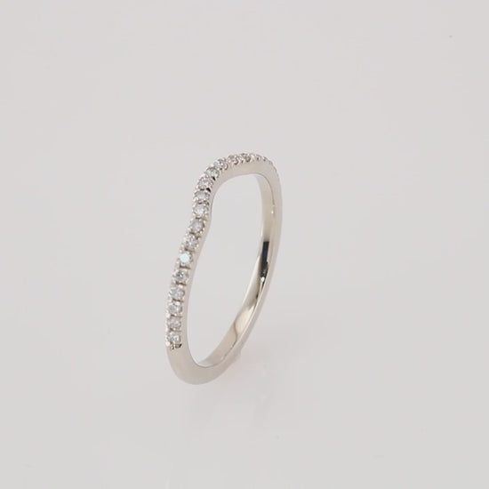 360 Video for Diamond Contour Band for Women on white gold