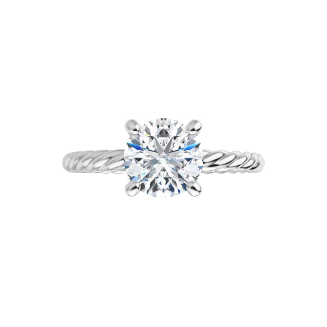 1 CTW Lab Grown Diamond Engagement Ring 360 for 14K White Gold