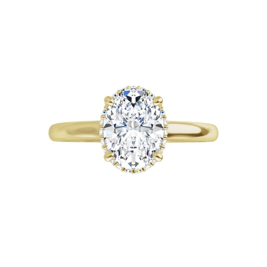 360 Video for Oval Diamond Engagement Ring on Yellow Gold