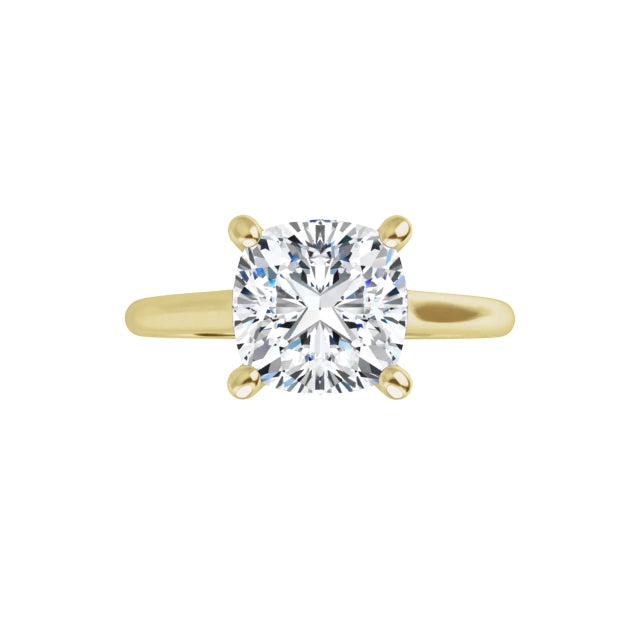 360 Video for 3 CT Cushion cut Lab Grown Diamond Engagement Ring for Women in Yellow Gold