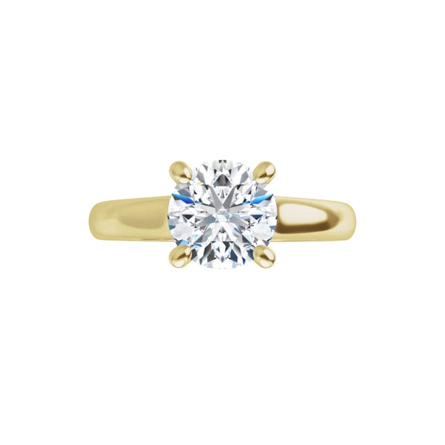 360 Video for 1 CTW Lab Grown Solitaire Diamond engagement Ring on yellow Gold