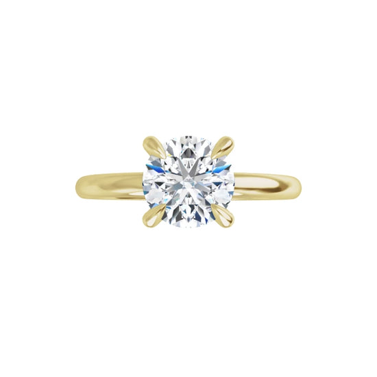 360 1 CTW lab Grown Round Diamond engagement Ring Yellow Gold