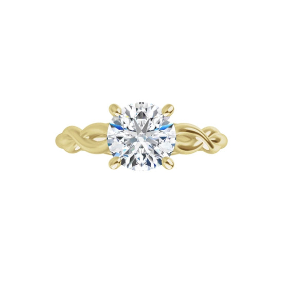 360 Video for 1 CTW lab grown diamond round solitaire engagement Ring on 14K Yellow Gold