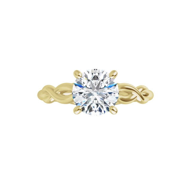 360 Video for 1 CTW lab grown diamond round solitaire engagement Ring on 14K Yellow Gold