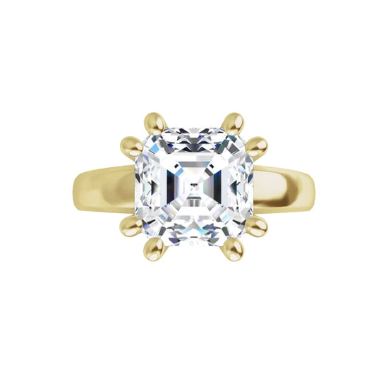 360 Video for 3 CTW 8 Prong asscher Solitaire Diamond engagement Ring for women