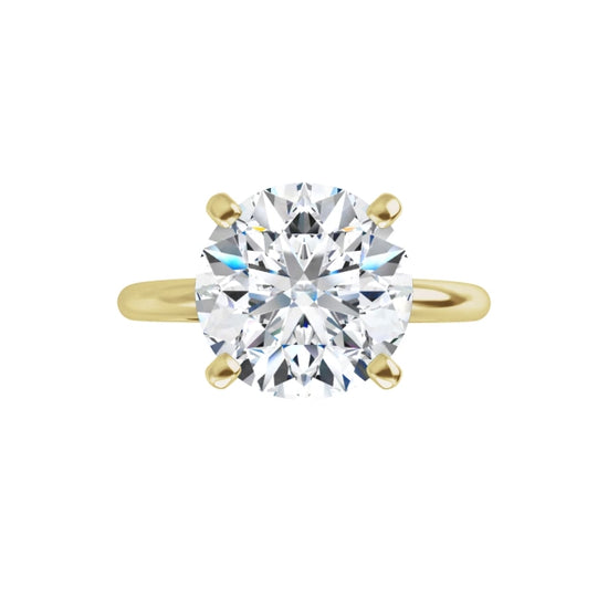 360 Video for 3 CT round solitaire Diamond engagement Ring on Yellow gold
