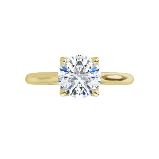 1 CTW Lab Grown Diamond Engagement Ring 360 on yellow gold