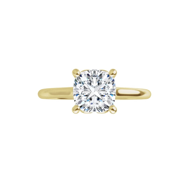 360 Video for 1 CT emerald cut diamond solitaire engagement ring on yellow gold