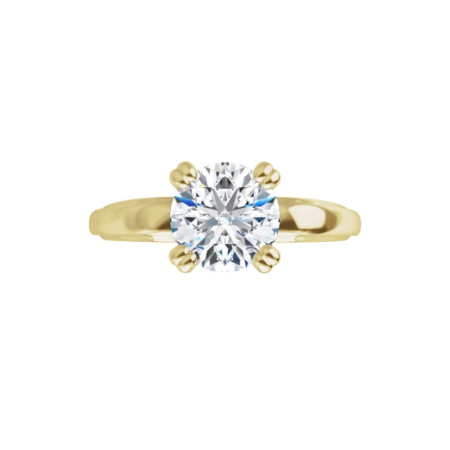 360 video for 1 CT Round Lab Grown Diamond Engagement Ring on yellow Gold