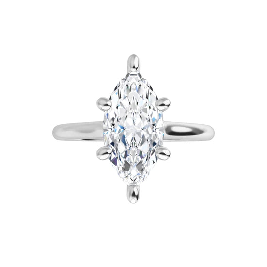 360 for 2 CT Infinity Inspired Marquise Cut Diamond Engagement Ring on white gold