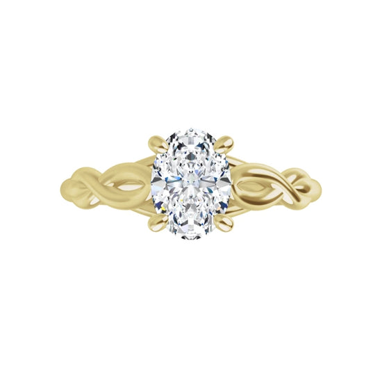 360 Video for Oval Diamond Engagement Ring on Yellow gold