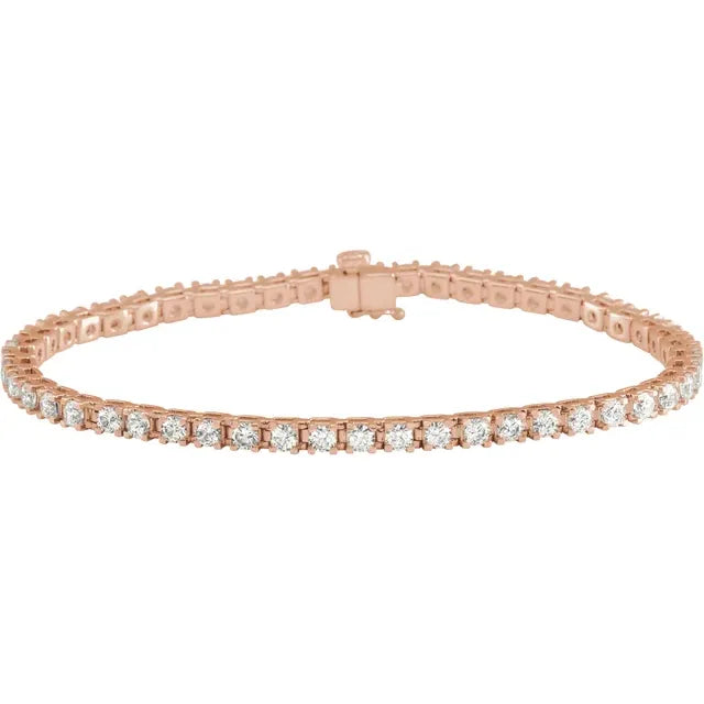 p3 CTW Lab Grown Diamond Tennis Bracelet  rose gold