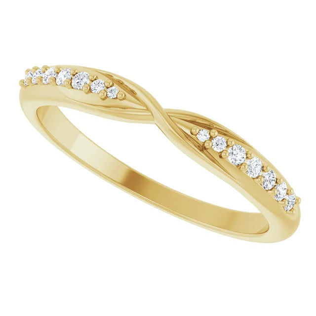 Lab-Grown Diamond Wedding Band on yellow gold