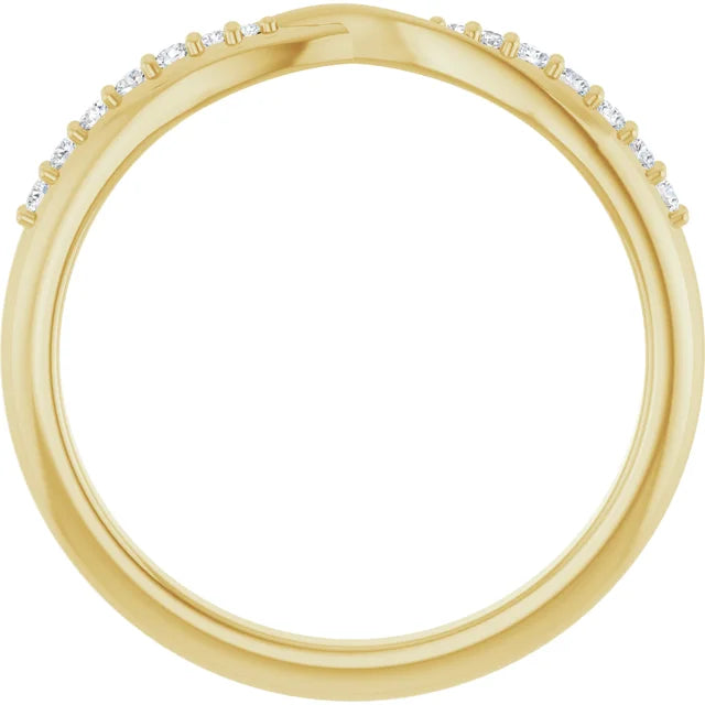 Lab-Grown Diamond Wedding Band 14k Yellow gold