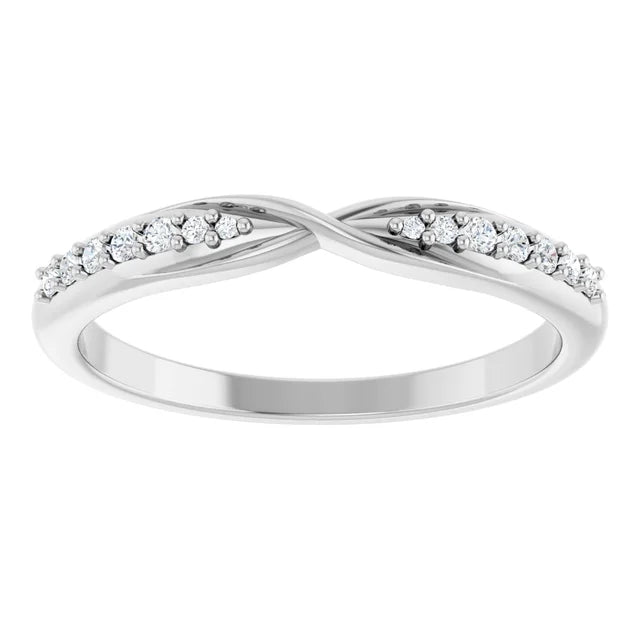 Lab-Grown Diamond Wedding Band on white gold