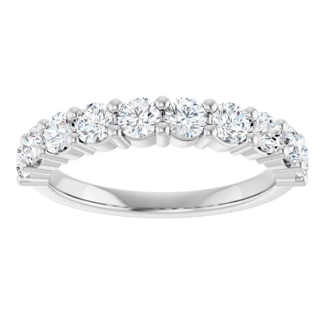 Diamond wedding Band for women 1/2 CTW white gold 