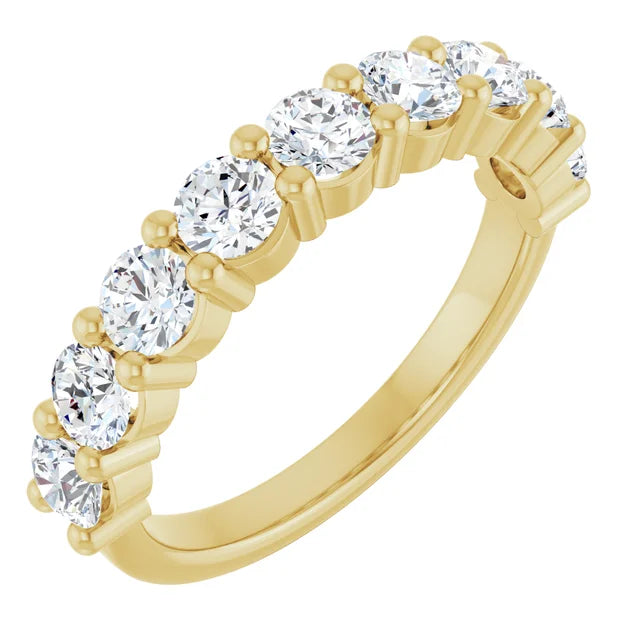 Diamond wedding Band for women 1 CTW yellow gold