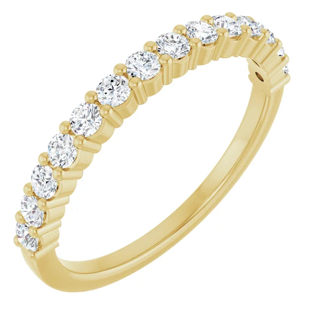 Diamond wedding Band for women 1/2 CTW yellow gold