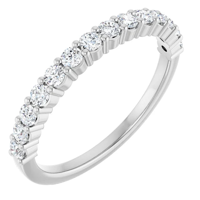 Diamond wedding Band for women 1/2 CTW on platinum 